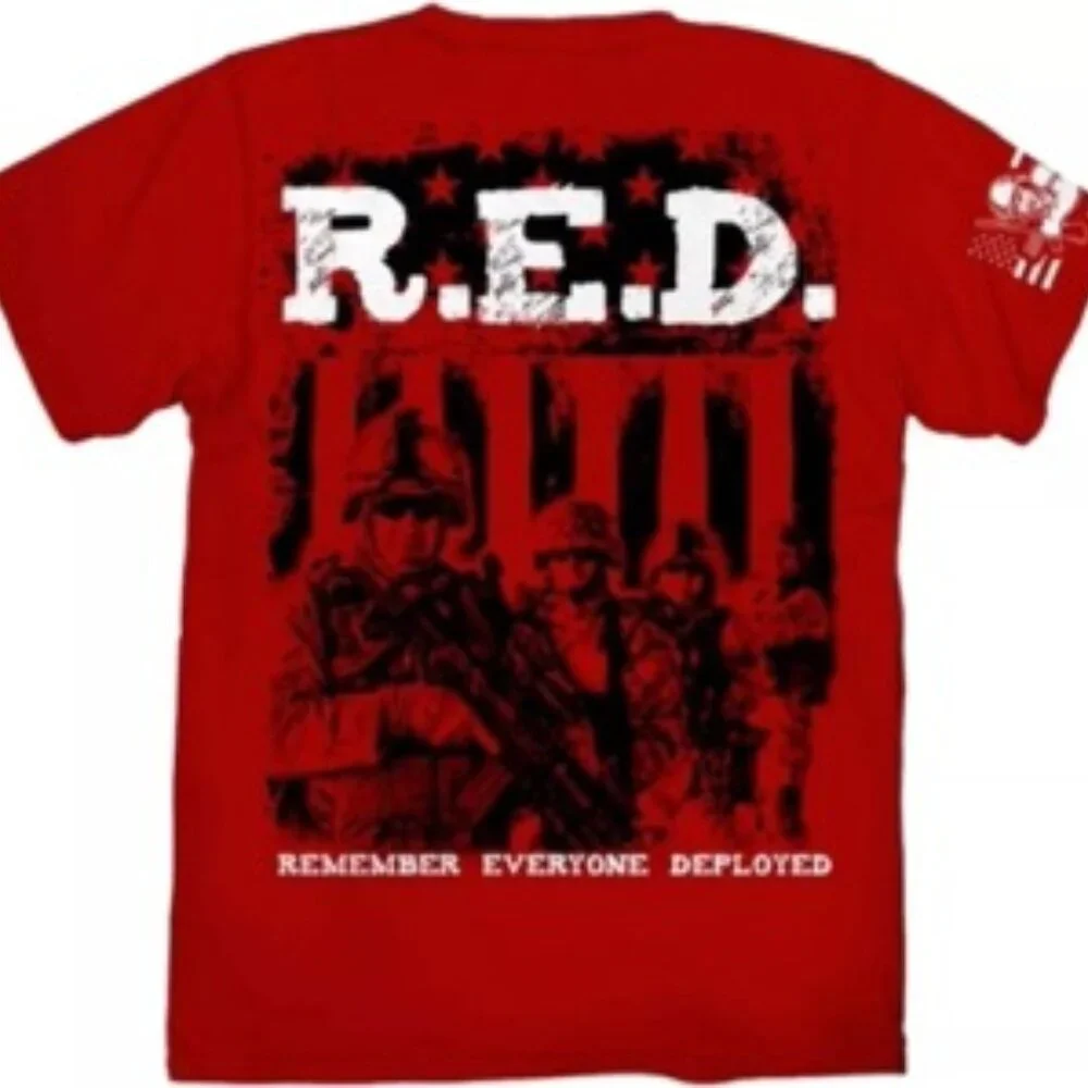 Joe Blow's T's R.E.D. Remember Everyone Deployed Men's T-Shirt - Picture 1 of 1